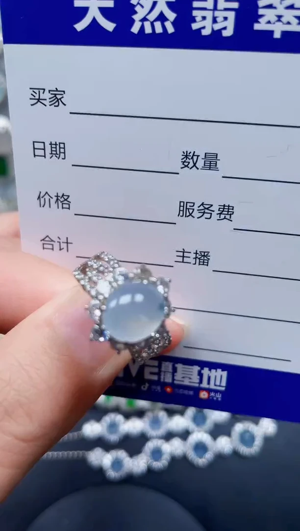 银S925镶嵌翡翠耳饰263