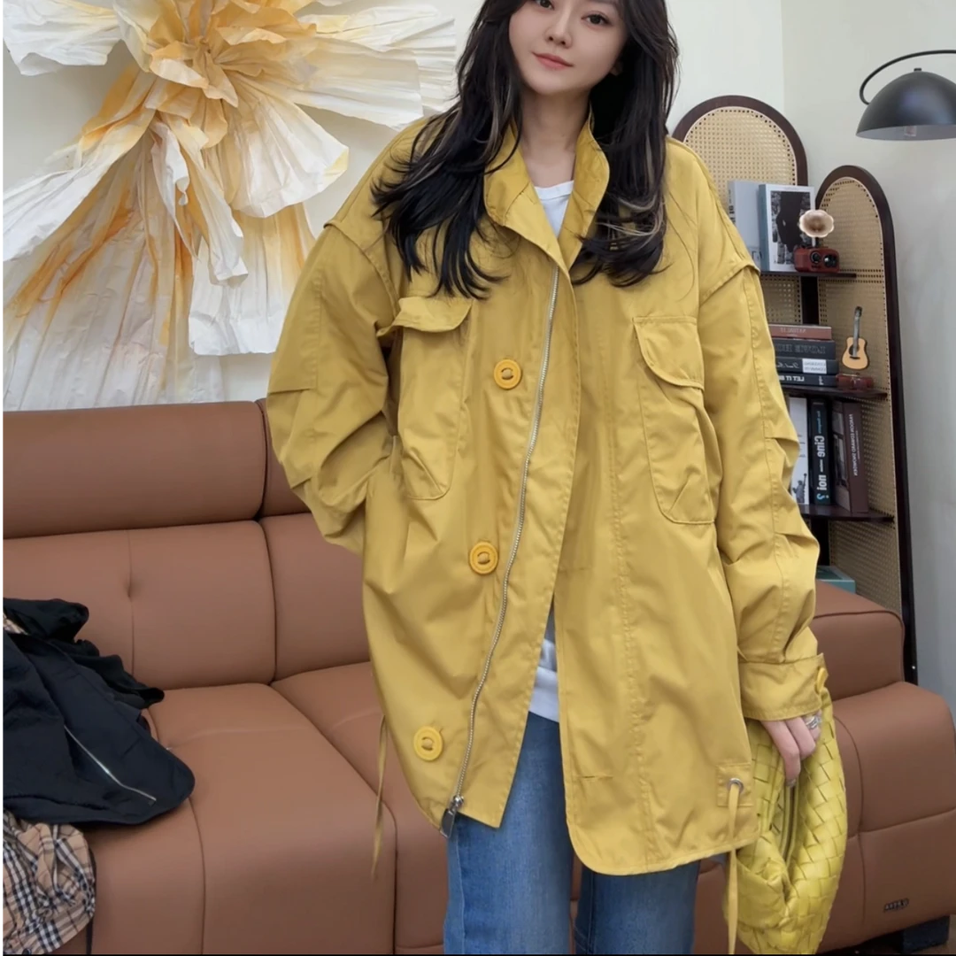 museguhui/木色古汇20318#纯色时尚百搭立领设计款小外套