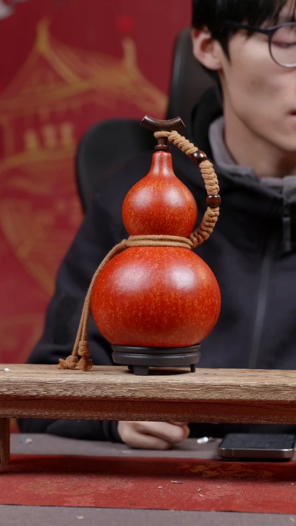 946微瑕尾货款大漆精品葫芦（介意勿拍）500ml