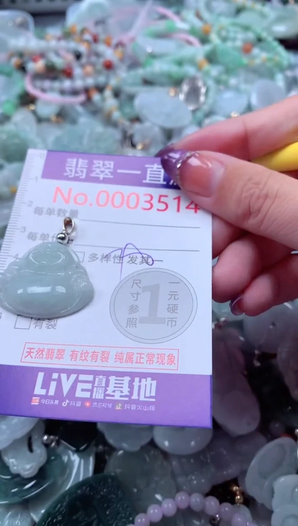 翡翠未镶嵌吊坠(不含链)3514