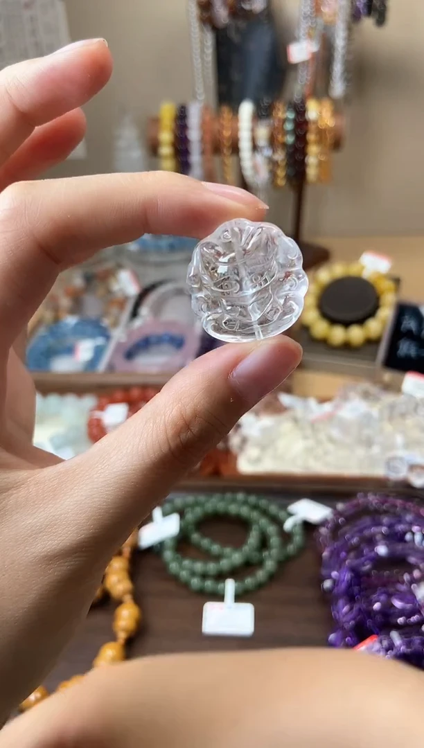 水晶手链未镶嵌白水晶小狐牌