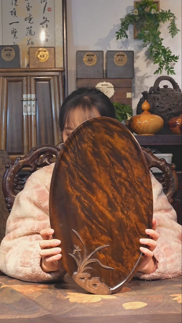 金丝楠小叶桢楠【90】纯手工精雕 整板整雕 满花干料茶盘