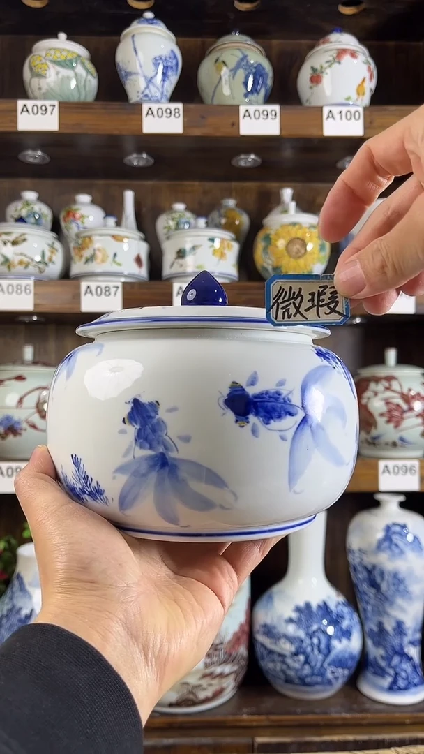 【闪购商品】纯手工手绘金玉满堂储物罐