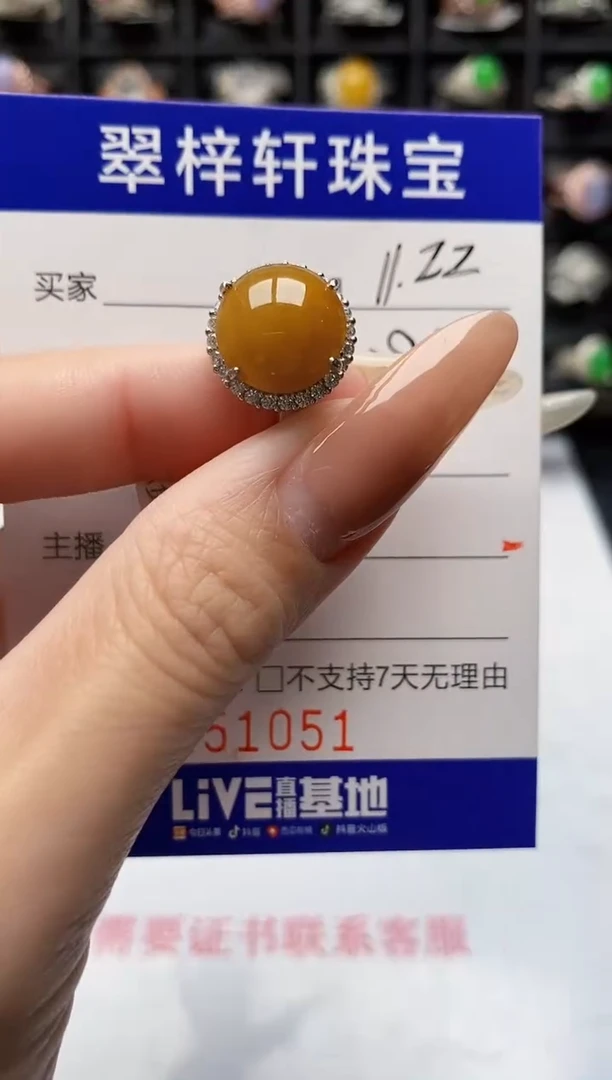 银S925镶嵌戒指翡翠1051