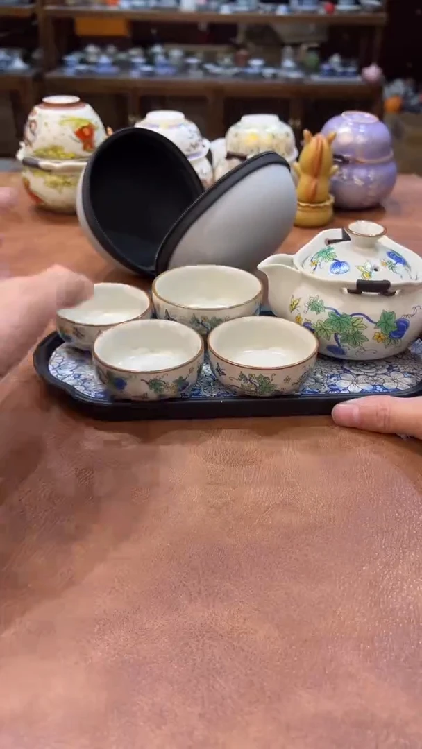 真的很便宜会开片的旅行茶具