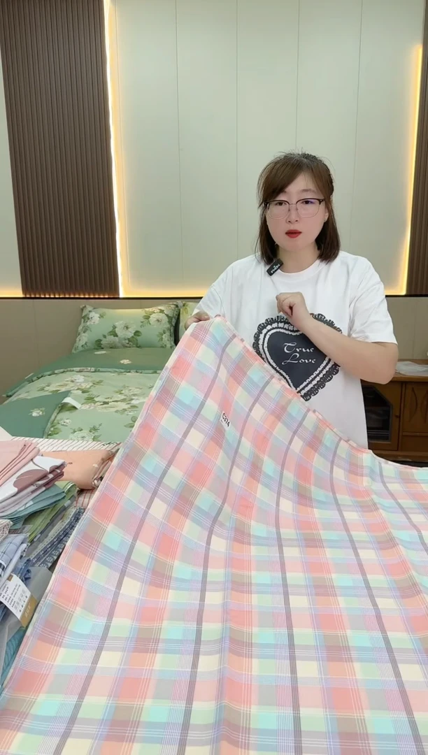 棉棉374 床单2米*2.3米 红格子