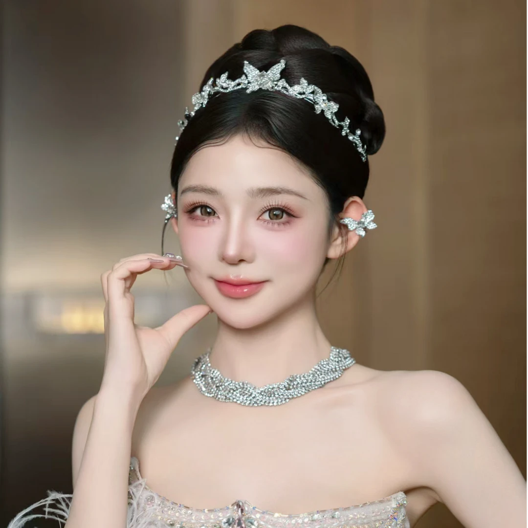 合金仿水晶婚庆饰品 00981新娘头饰维维用