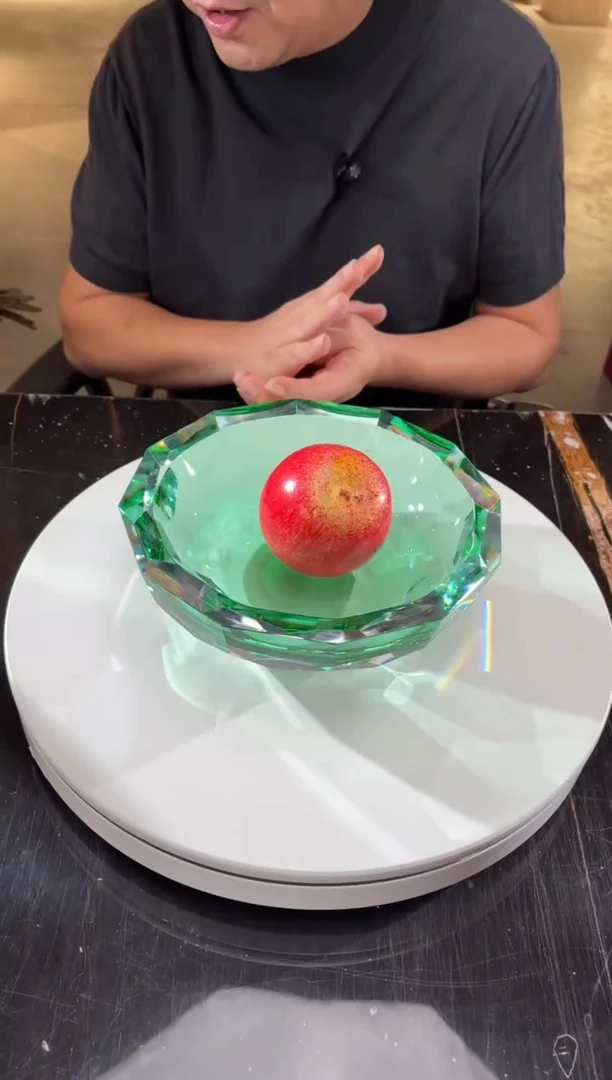 摆件CS0101002绿色刻面小果碗