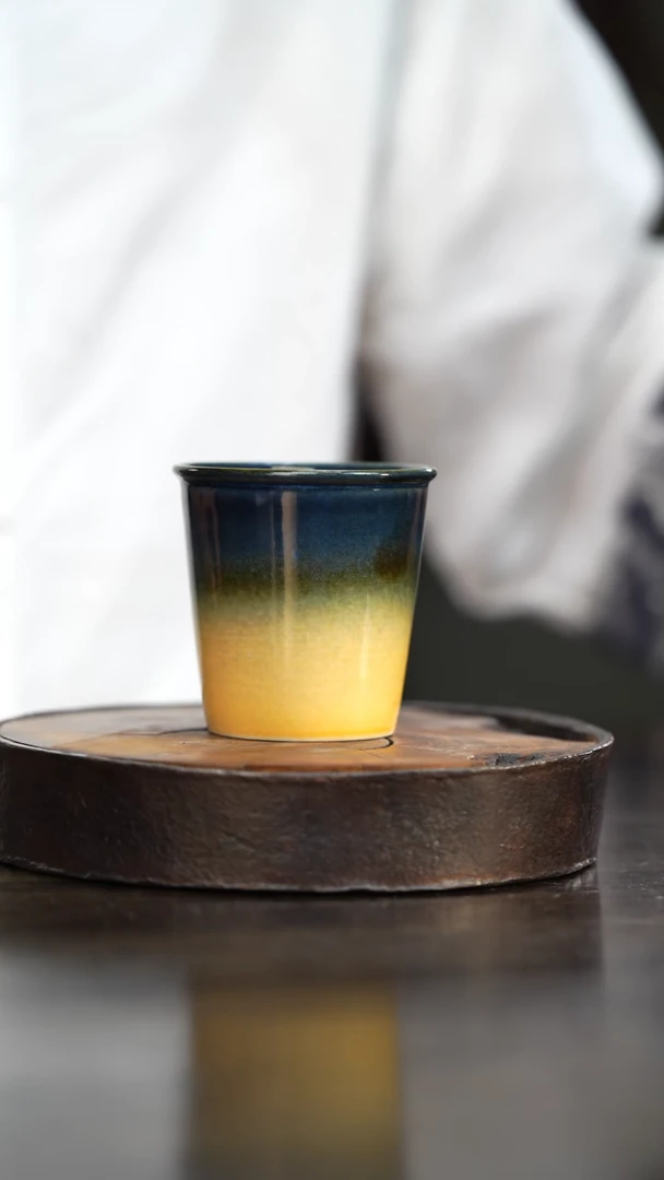 2柴房陶瓷柴烧可乐杯，因柴烧特性，每只都略有不同~