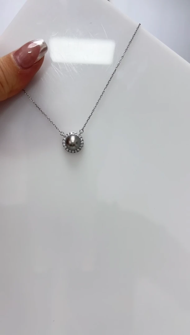 【闪购商品】海水珍珠DA银S925镶嵌套链 H288