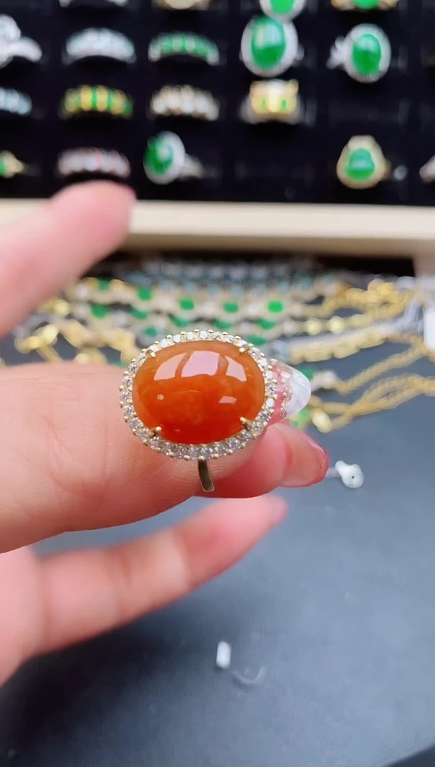 【闪购商品】翡翠戒指银S925镶嵌12121