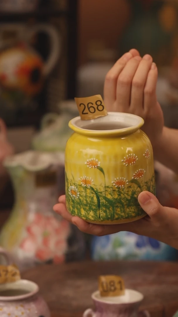 陶瓷268景德镇设计师手作花器摆件侘寂风