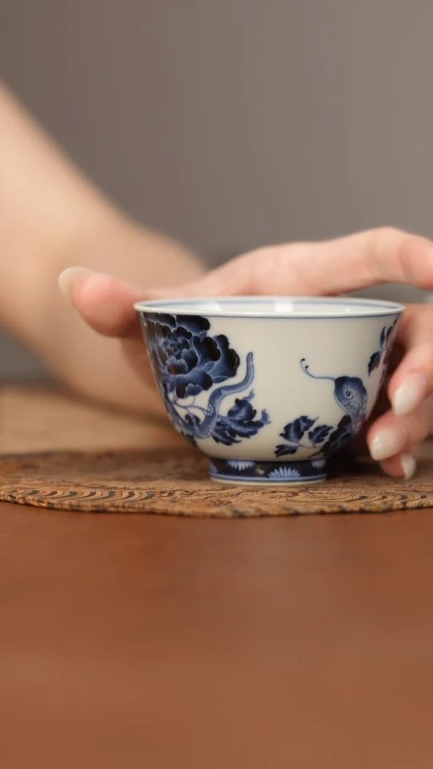 杯志纯窑青花志纯窑青花