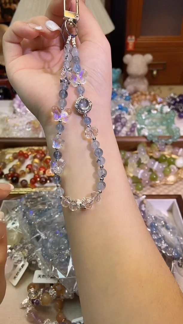 【闪购商品】海蓝宝石车挂未镶嵌6104手串