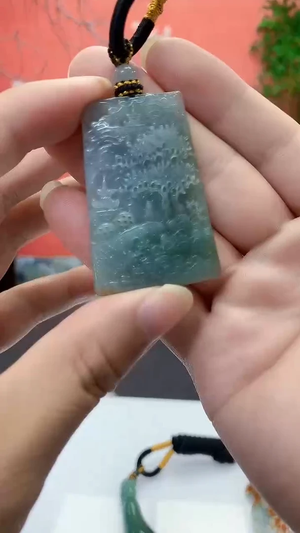 未镶嵌定制翡翠5060ty-毛货挂件36