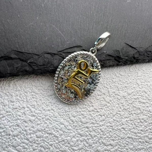 吊坠925银 黄财神图腾吊坠 气质手工时尚百搭可爱复古素款精致