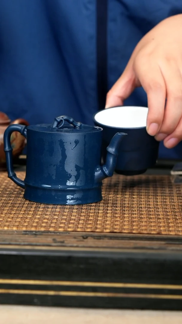 茶壶紫砂48《厂绿泥·竹段》送一杯