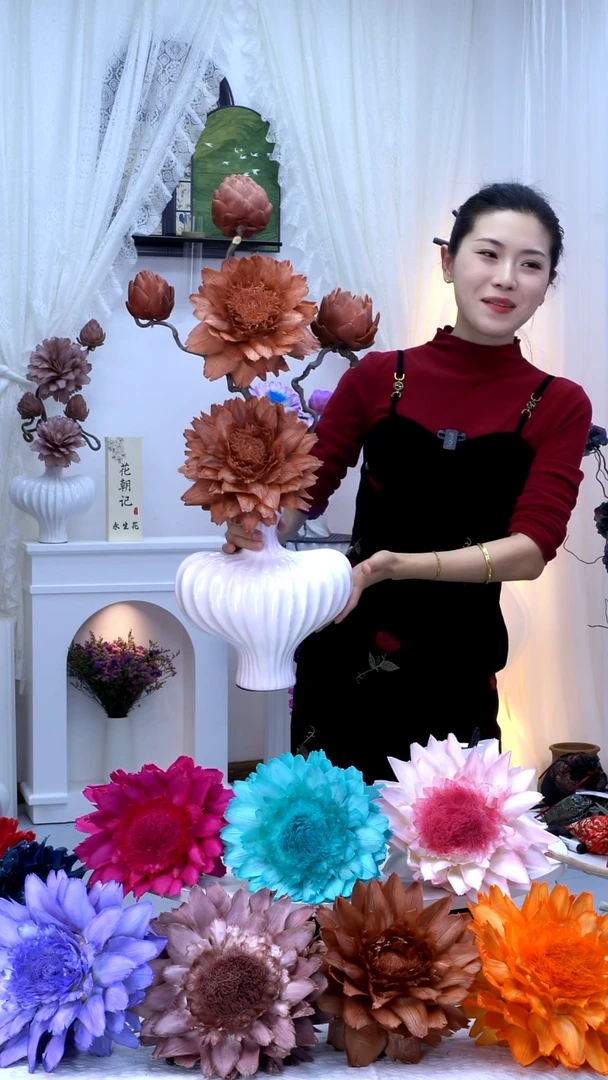 龙枣支洋蓟琥珀【带花瓶】