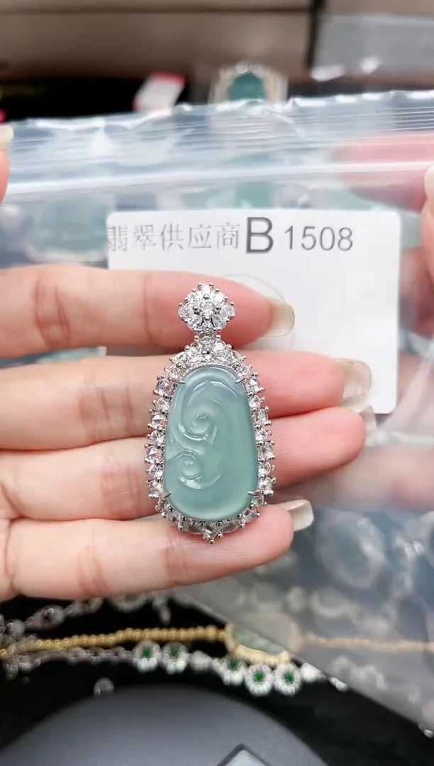 【闪购商品】翡翠颈饰未镶嵌1508赠皮绳