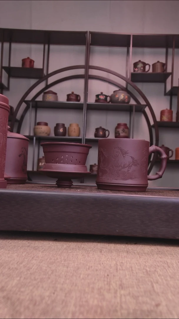 茶杯紫砂J****O前程似锦三件套450-500CC容量