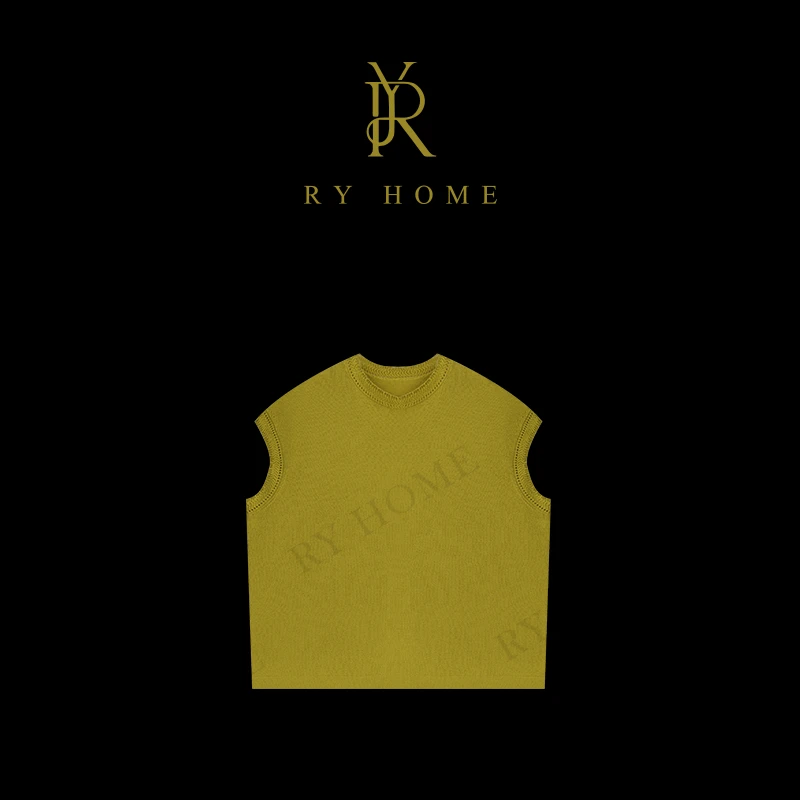 【容雨RYHOME】100%棉＋编织无袖背心纯棉马甲针织衫251M2884