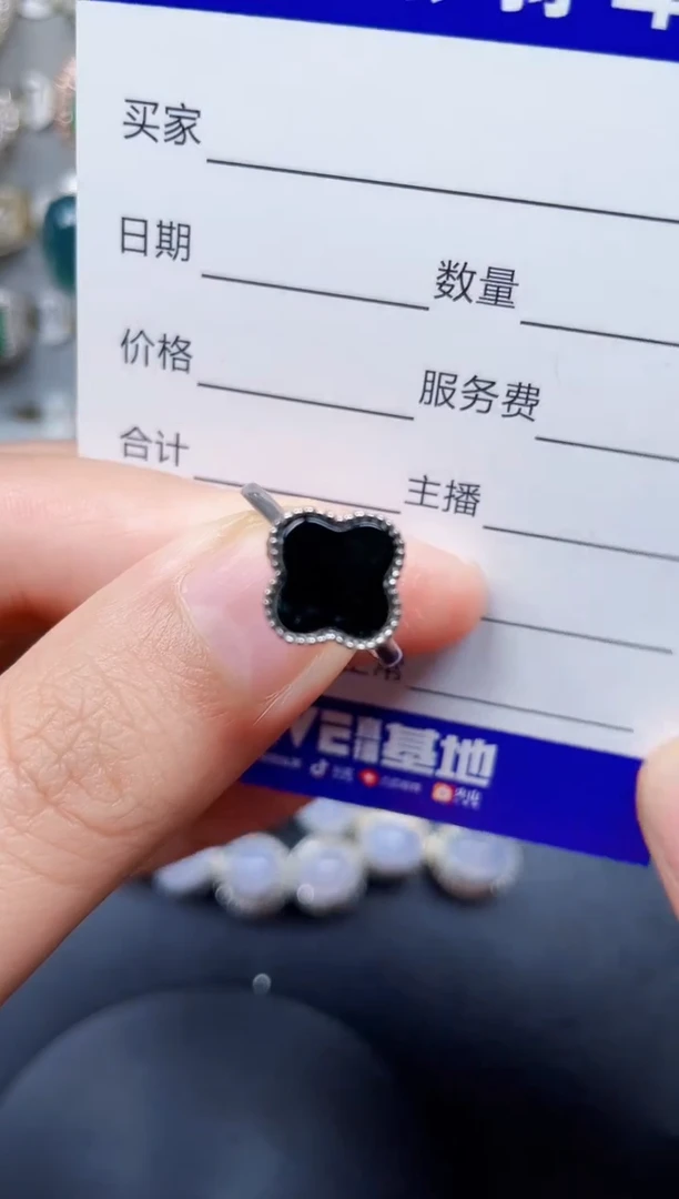 银S925镶嵌戒指翡翠265