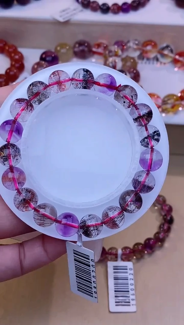 未镶嵌手串水晶黑加仑超七单圈10m+