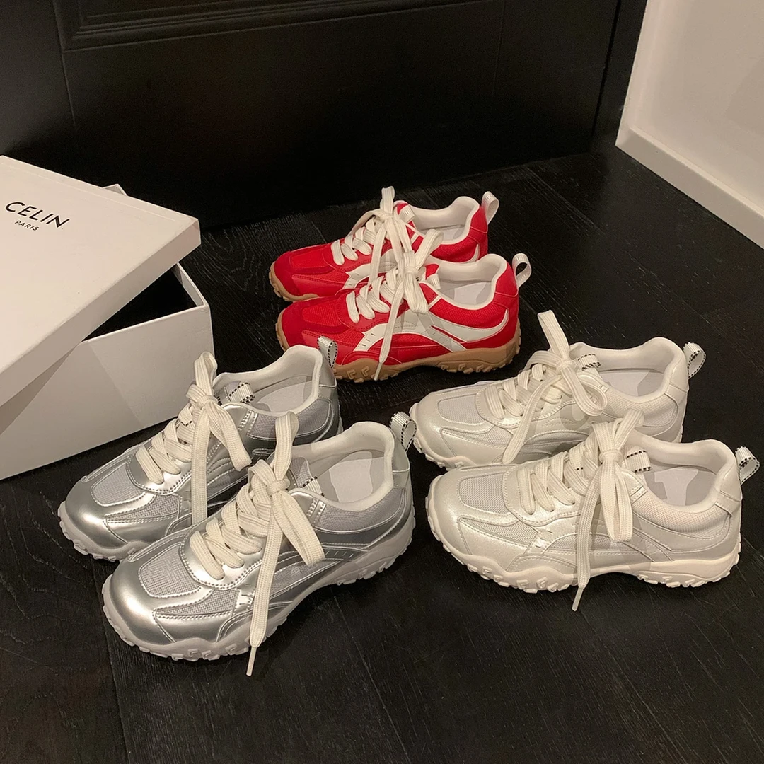 「稳叔」恋恋巴黎【增高7cm】百搭女运动网面厚底休闲韩版透气