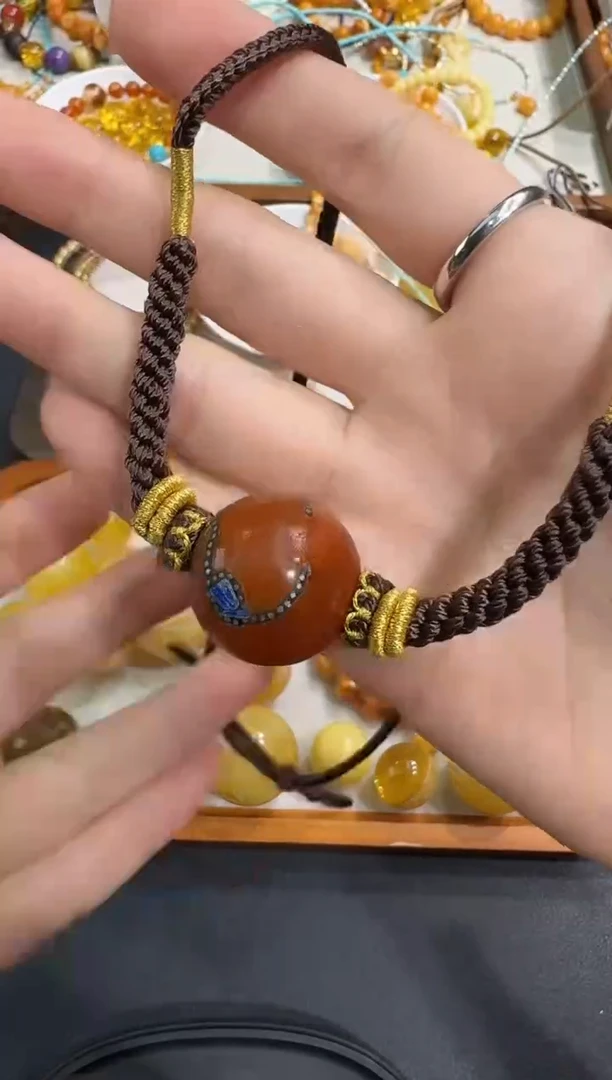 琥珀颈饰未镶嵌X0916-1195-255