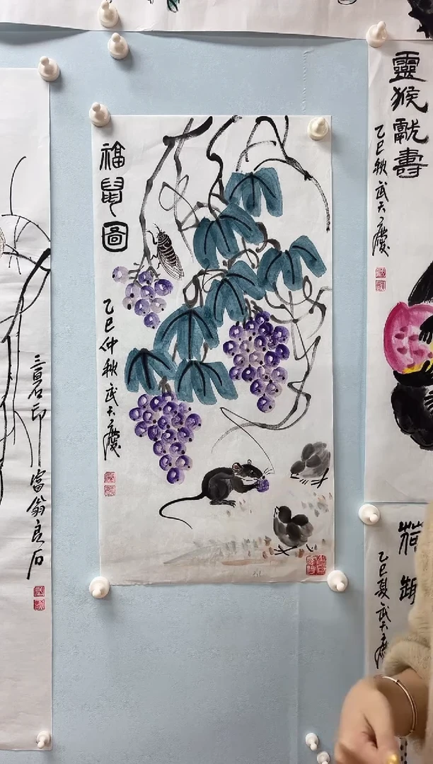 国画武天庆【福鼠图】