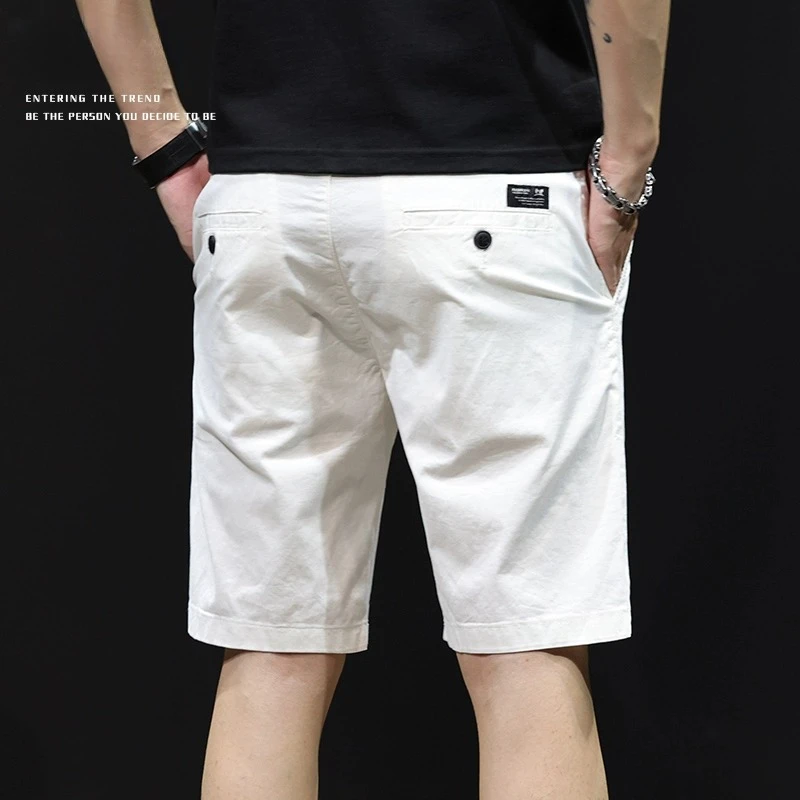 短裤男士夏季薄款新款凉感白色休闲5分中裤运动工装百搭五分裤