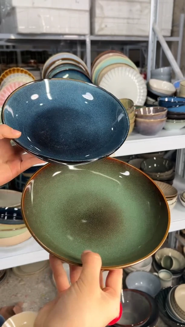 陶瓷外贸尾货瑕疵满20包邮X2 深盘组合