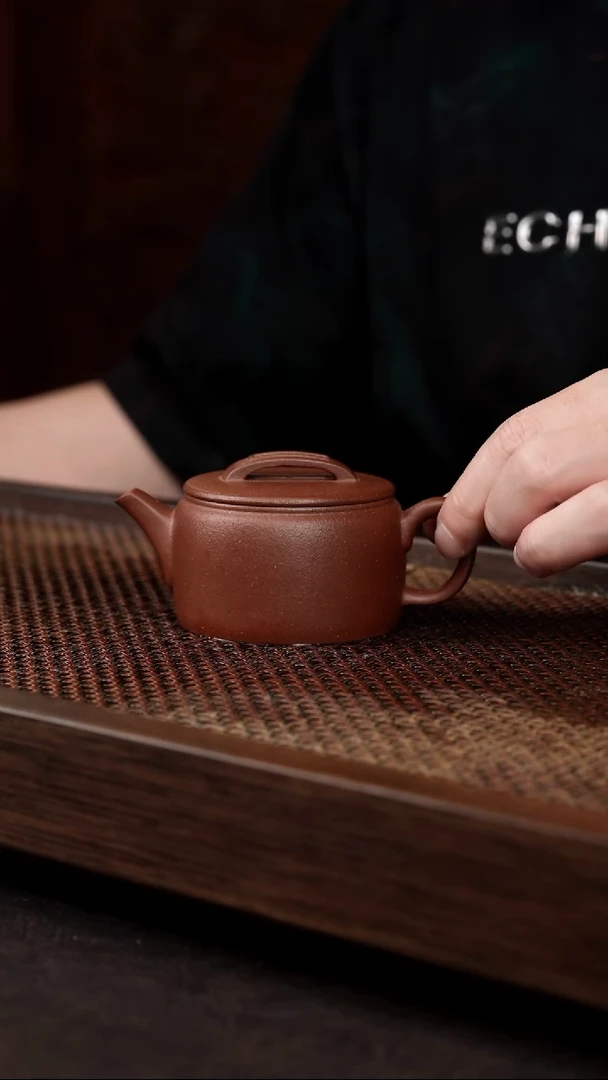 茶壶紫砂红降坡折嘴汉瓦
