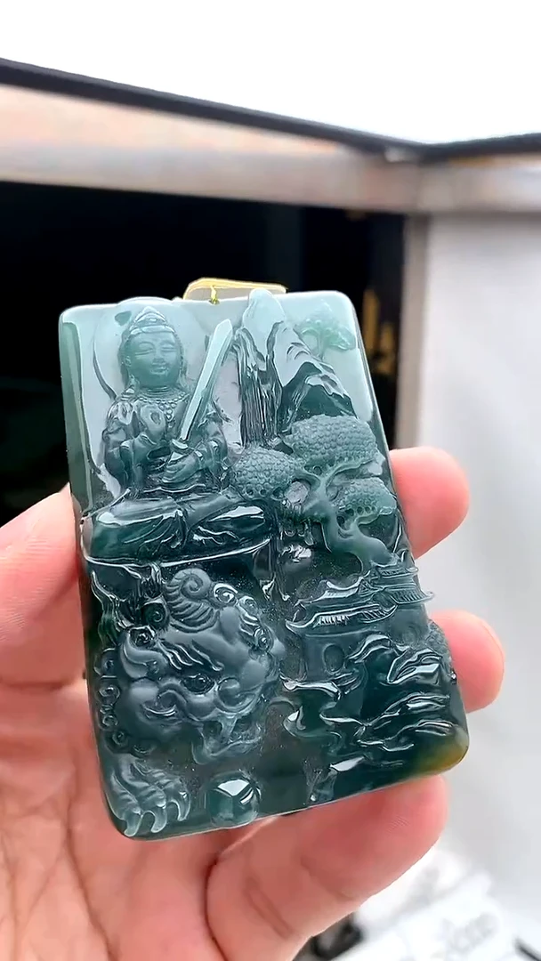 翡翠未镶嵌颈饰暖**️文殊