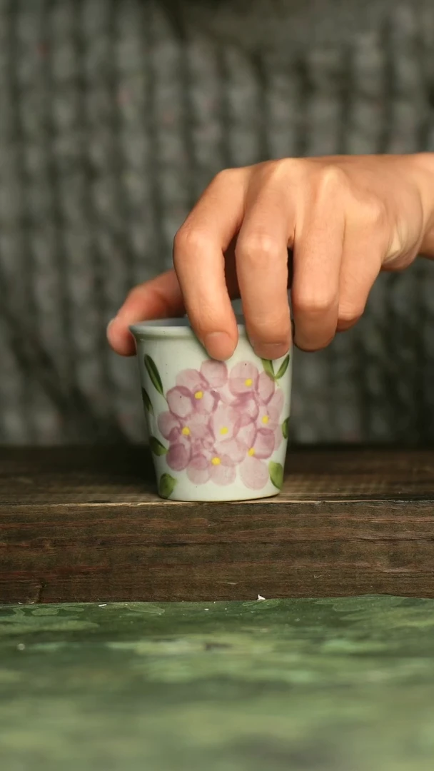 陶瓷青诗集手工手绘瓷器