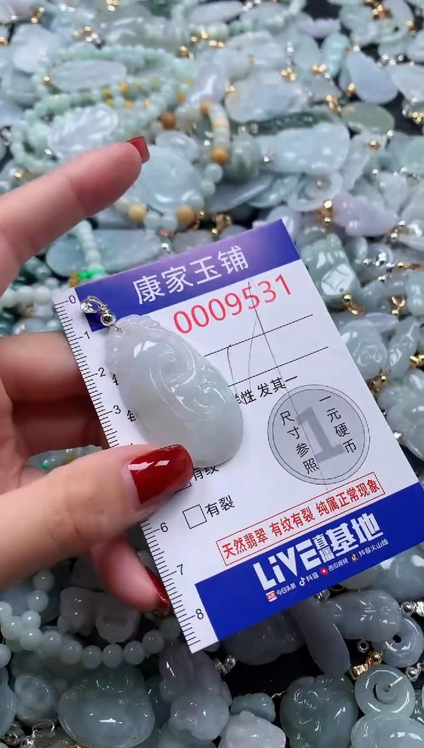 翡翠未镶嵌吊坠(不含链)9531