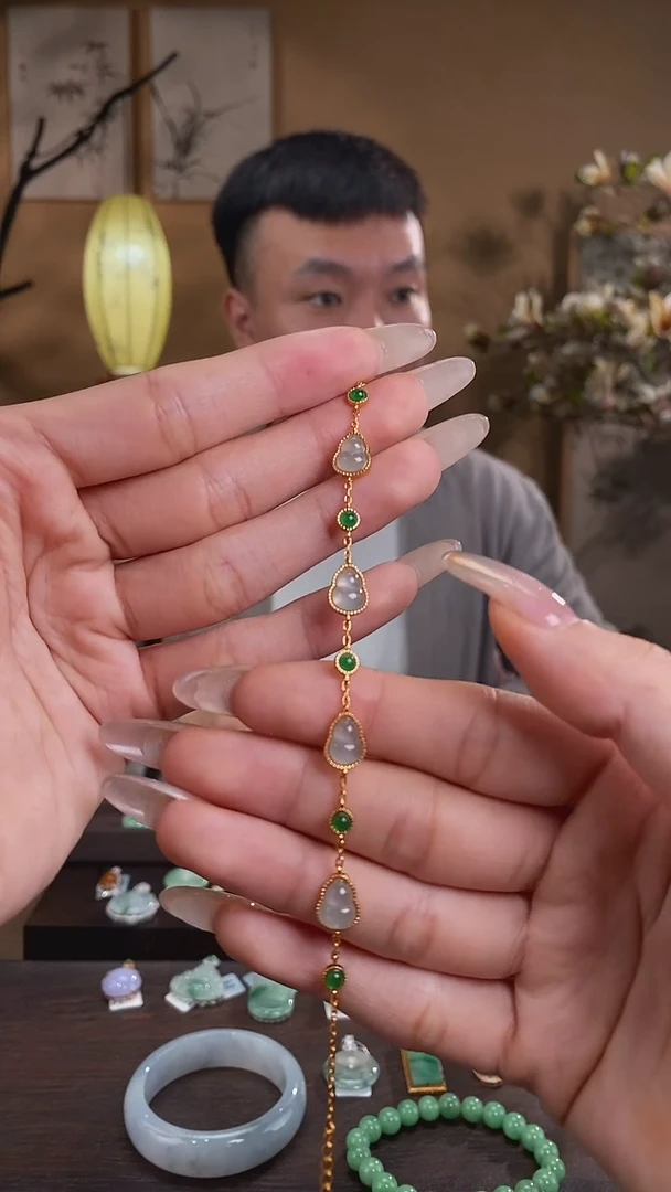 翡翠银S925镶嵌吊坠(不含链)葫芦手链多样性发其一