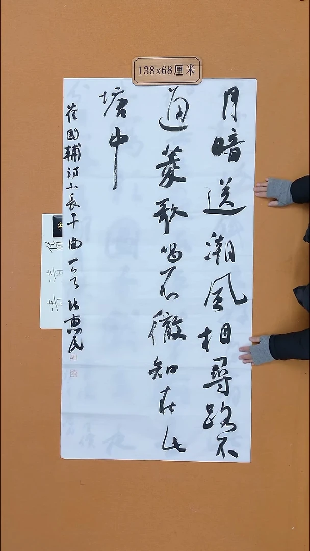 书法张惠民 江西人 天津理S 68*138 八平尺