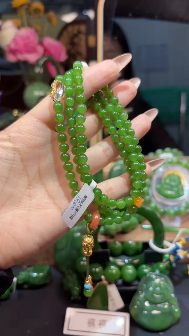 和田玉（碧玉）银S925镶嵌颈饰1