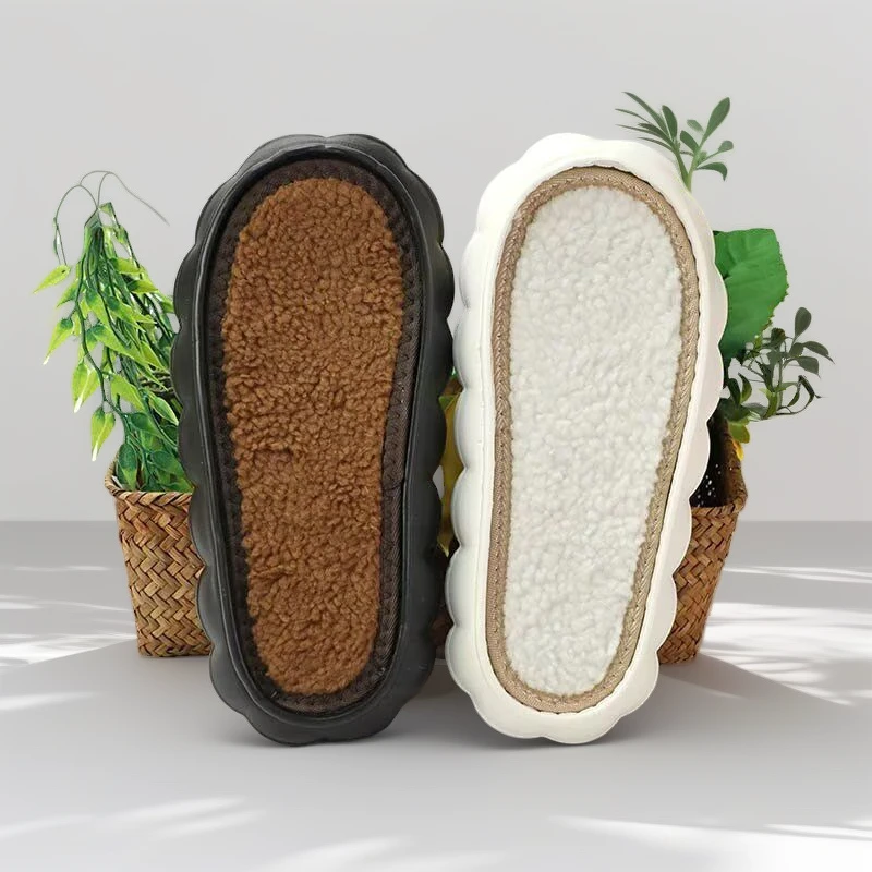 买五送一新款云朵鞋底纯手工编织新款拖鞋底保暖羊羔绒鞋底批发