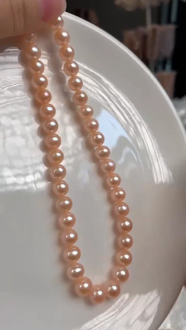 项链未镶嵌淡水珍珠499 无8-9mm爱马橙项链