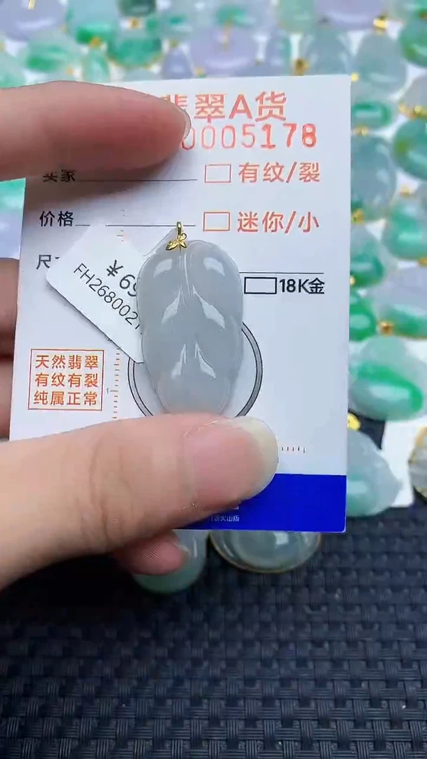 翡翠18K金镶嵌颈饰4564564564