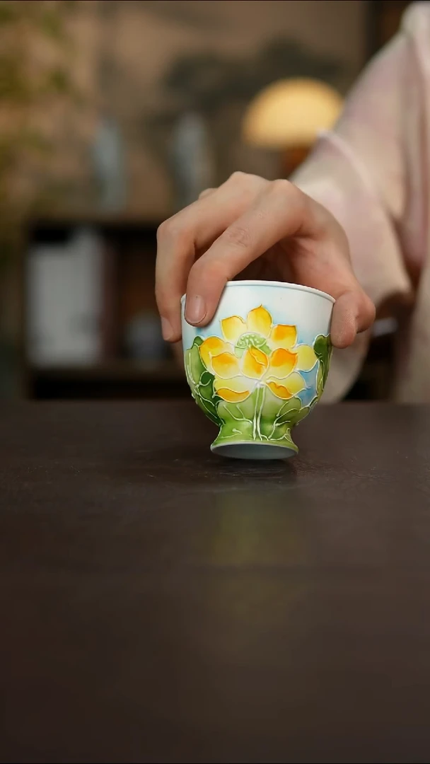 杯景德镇陶瓷杯碗柴烧多人