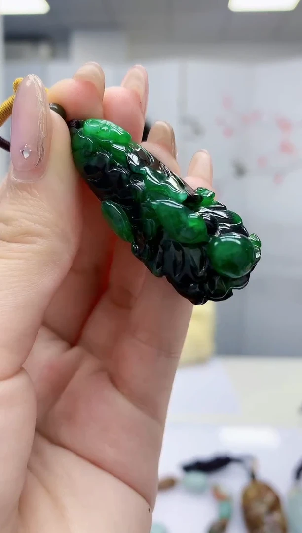 【闪购商品】定制翡翠未镶嵌4902jw-毛货挂件9