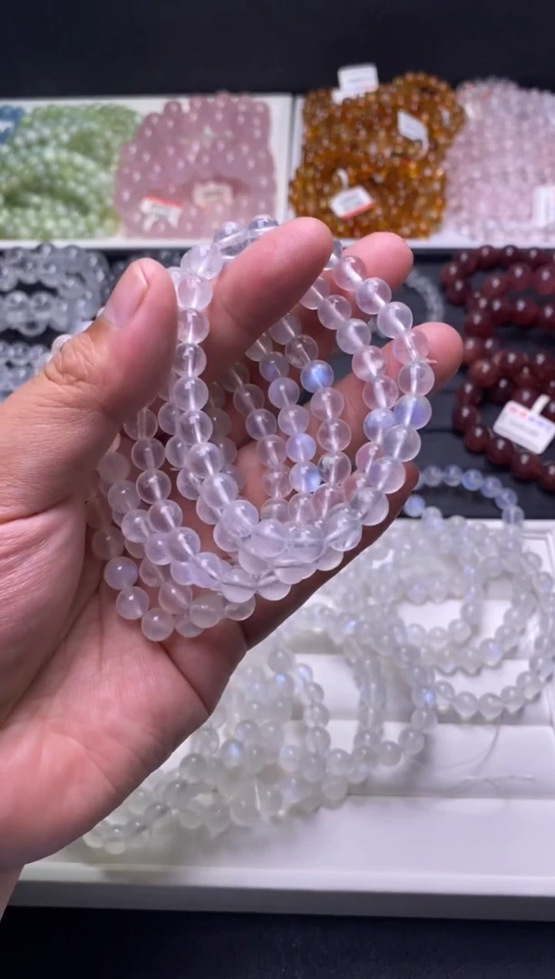 未镶嵌手串月光石7mm蓝月光（多样性发货，发其一）