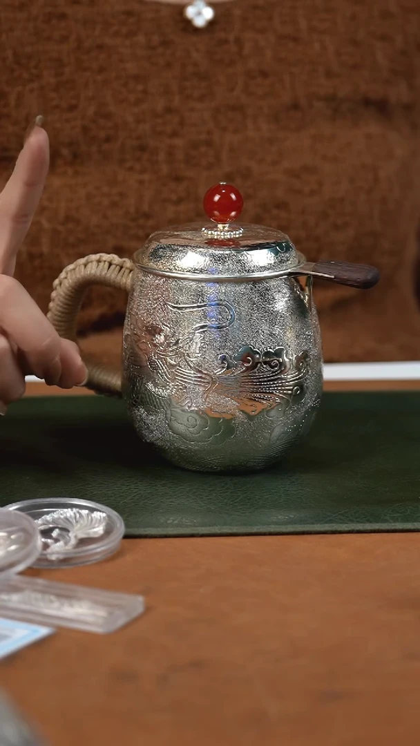 手工新款龙纹办公杯