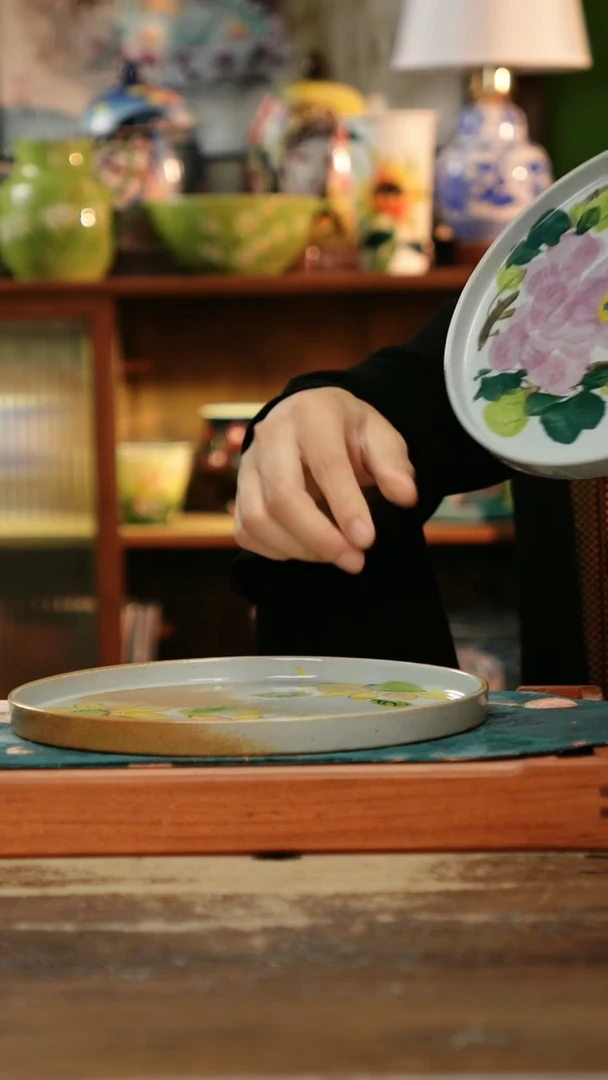 瓷片景德镇纯手工釉下彩精品茶具