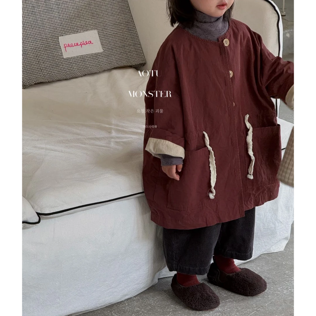 【歪歪妞童装】24708儿童复古森系风衣