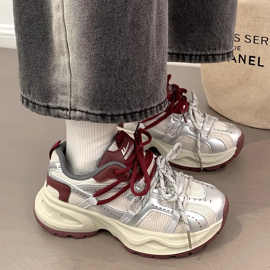 回力美式复古运动鞋女2025春季新款百搭休闲鞋小众轻便软底老爹鞋