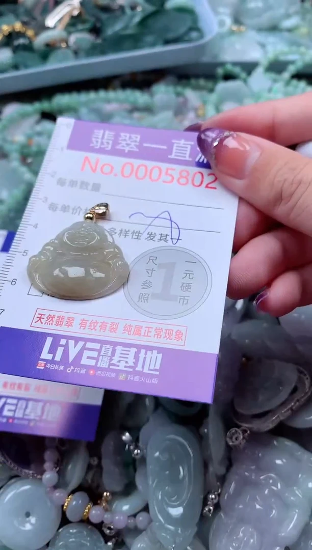 翡翠未镶嵌吊坠(不含链)5802